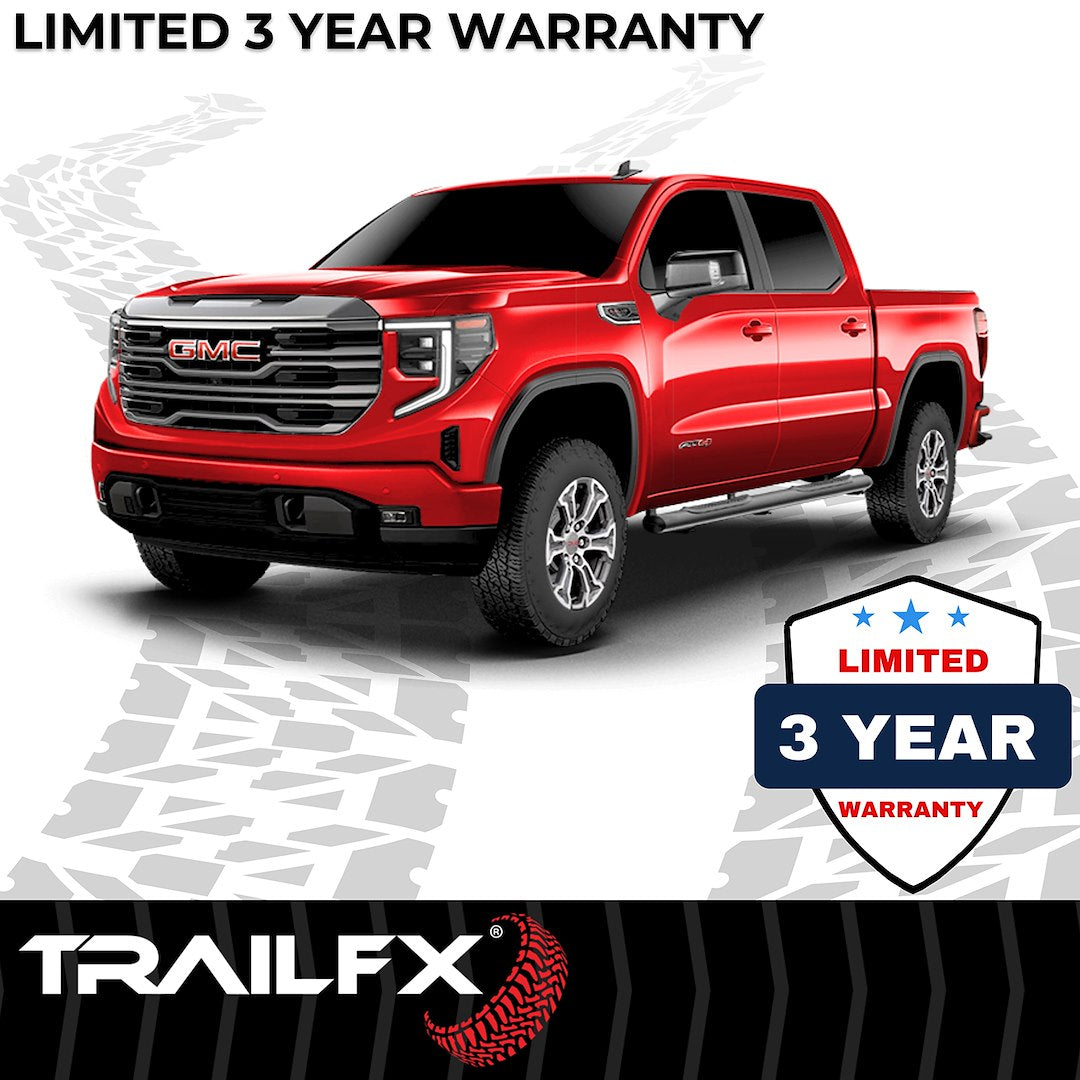 Product of TrailFX A8221B TFX 6" Oval Straight Side Bars Nerf Bar With Surface Steps