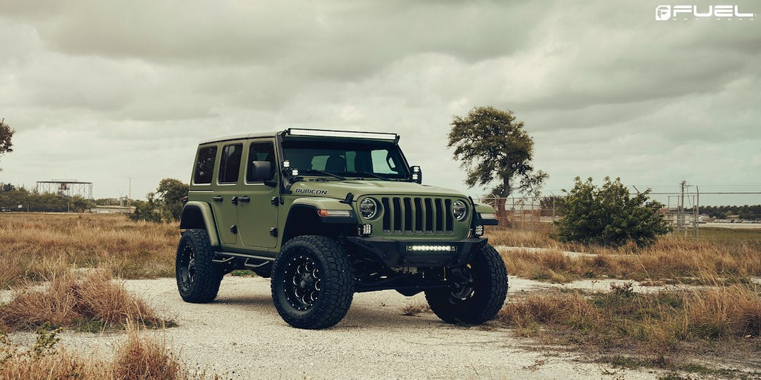 Product of Fuel Off Road 15x8 Black With Natural Accents Wheel - 5x4.75 Bolt Pattern