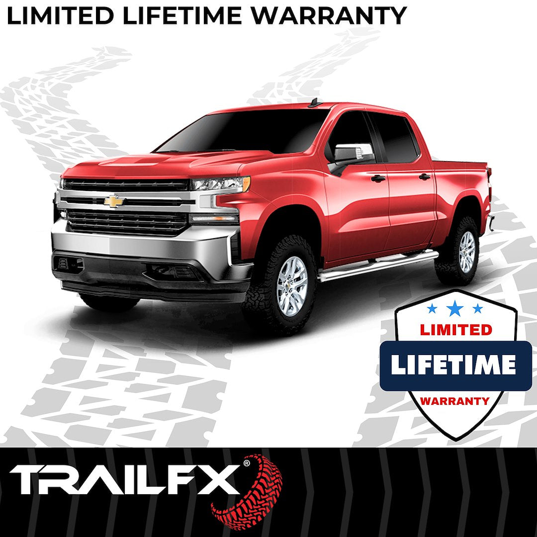 Product of TrailFX A1530S TFX 4" Oval Tube Side Steps Nerf Bar With Surface Steps