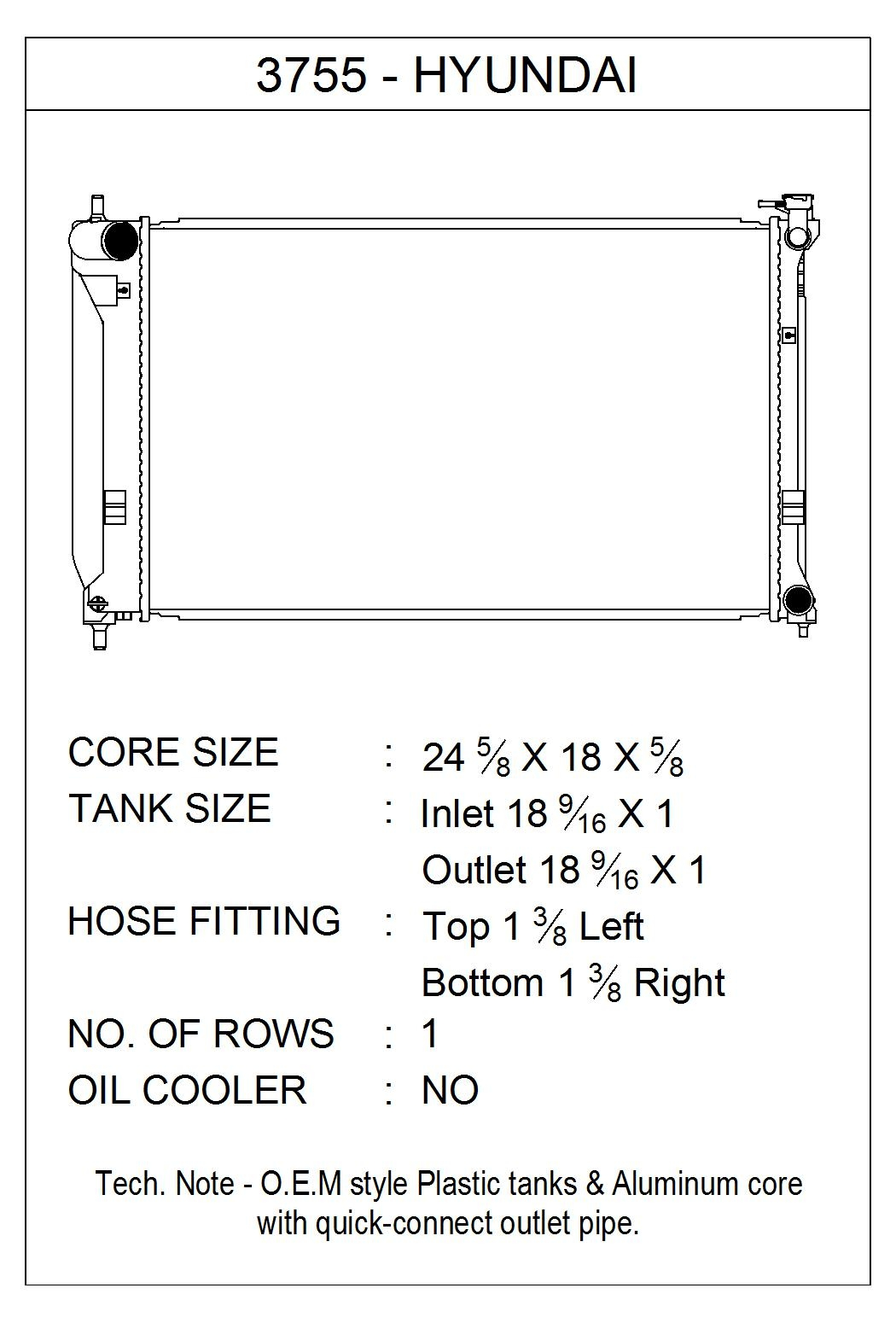 Product of Csf 3755 Radiator