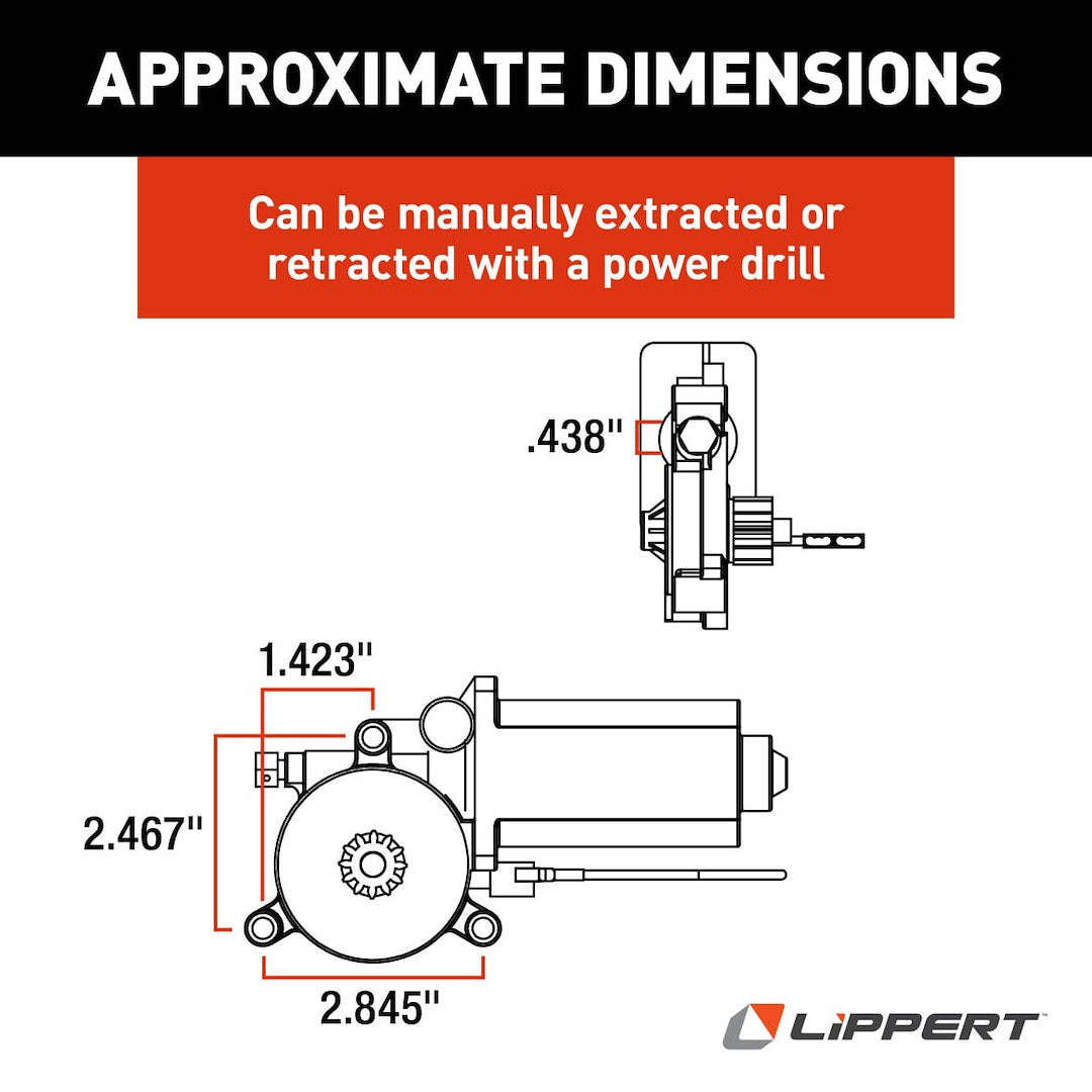 Product of Lippert Components 266149 Awning Motor