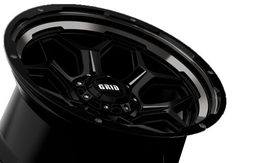 Product of Grid Wheels 17x9 Black With Natural Lip Wheel - Not Applicable Bolt Pattern