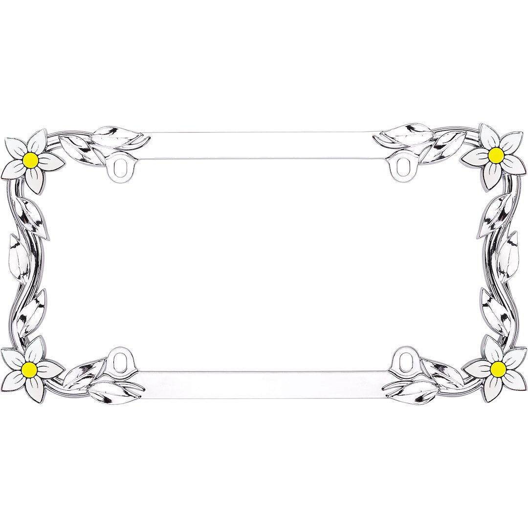 Cruiser 19130 License Plate Frame||19130_Main-Daisy_Chrome_Painted-Outpack.Jpg||85||c3419130||1192306