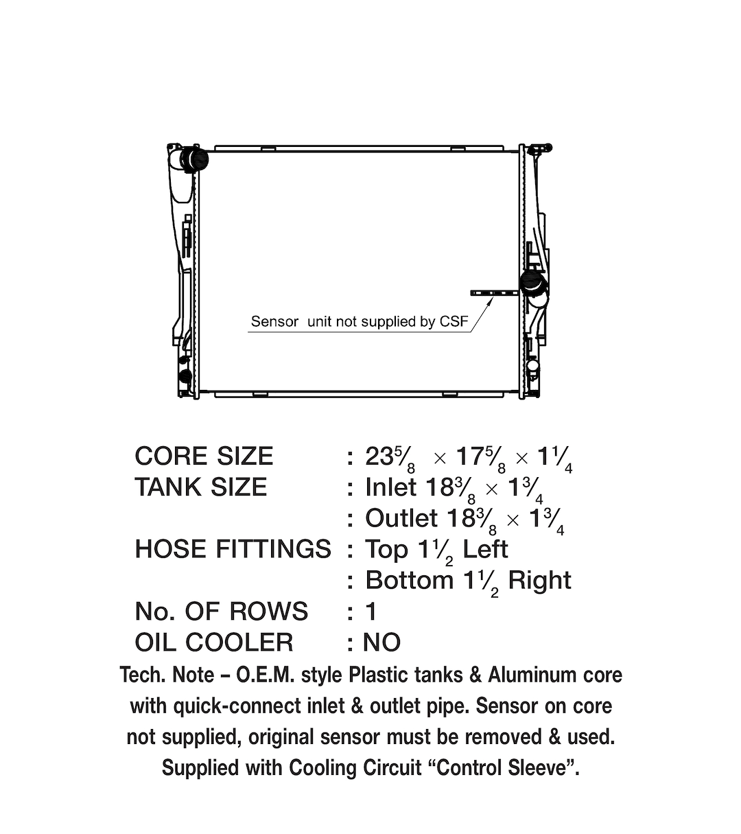 Product of Csf 3718 Radiator