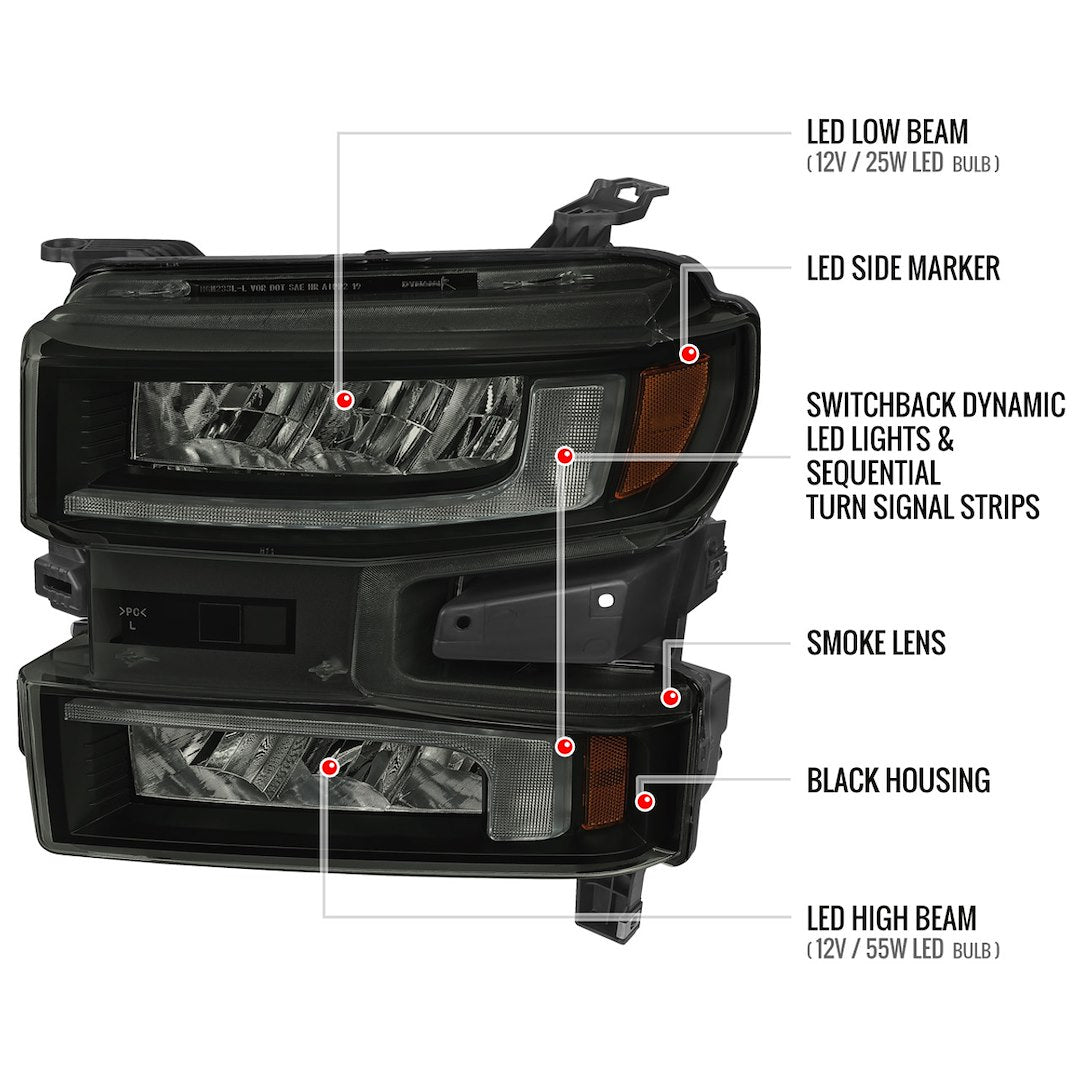 Spec-D Tuning 2lhe-Siv1915sm-G3-Rs Headlight Assembly||||93||sdt1915smg3rs||1918799