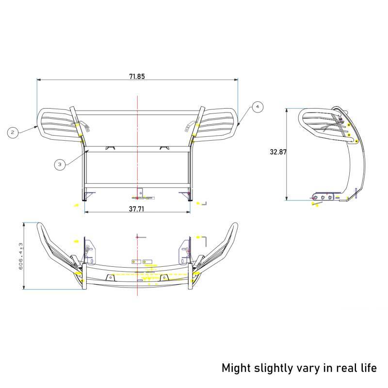 Black Horse Offroad 17fj28ma Grille Guard||17fj28ma_3.Jpeg||87||blk17fj28ma||1788393