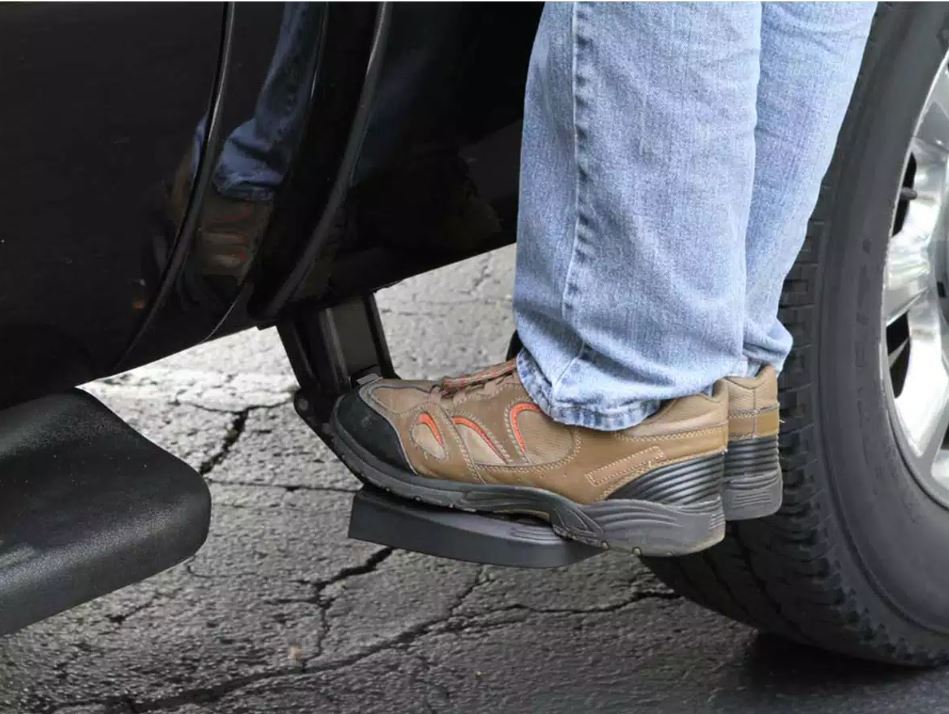 Product of Amp Research 75410-01A Black Powder Coated Aluminum Truck Step