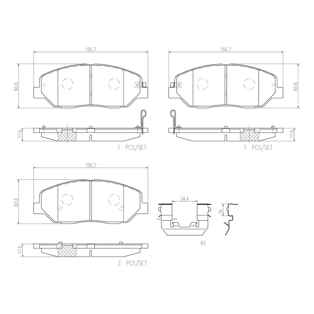 Brembo P30036n Brake Pad||p30036n_Drw.Jpg||87||brmp30036n||1752964