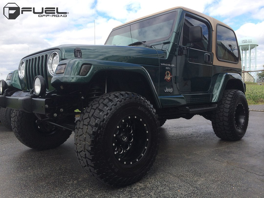 Product of Fuel Off Road 15x8 Black With Natural Accents Wheel - 5x4.75 Bolt Pattern