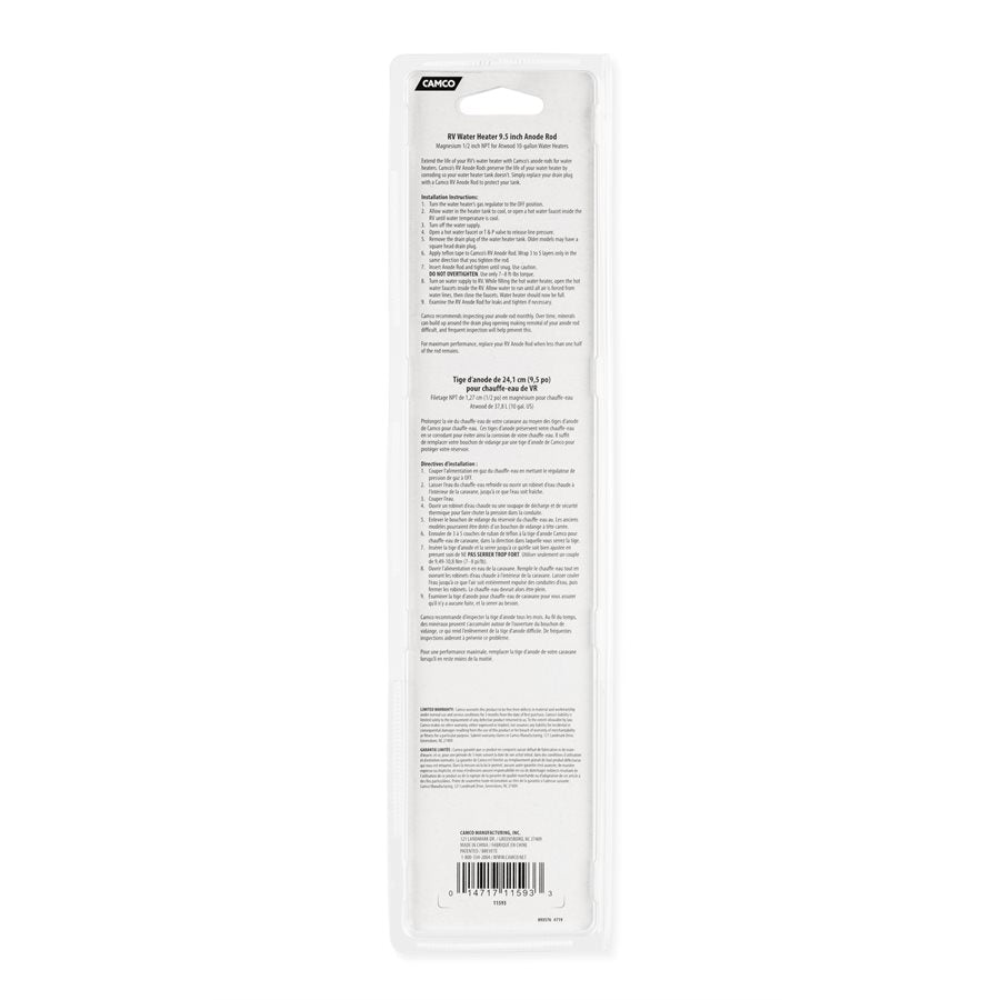 Camco 11593 Water Heater Anode Rod||11593_7.Jpg||92||c1w11593||1236221