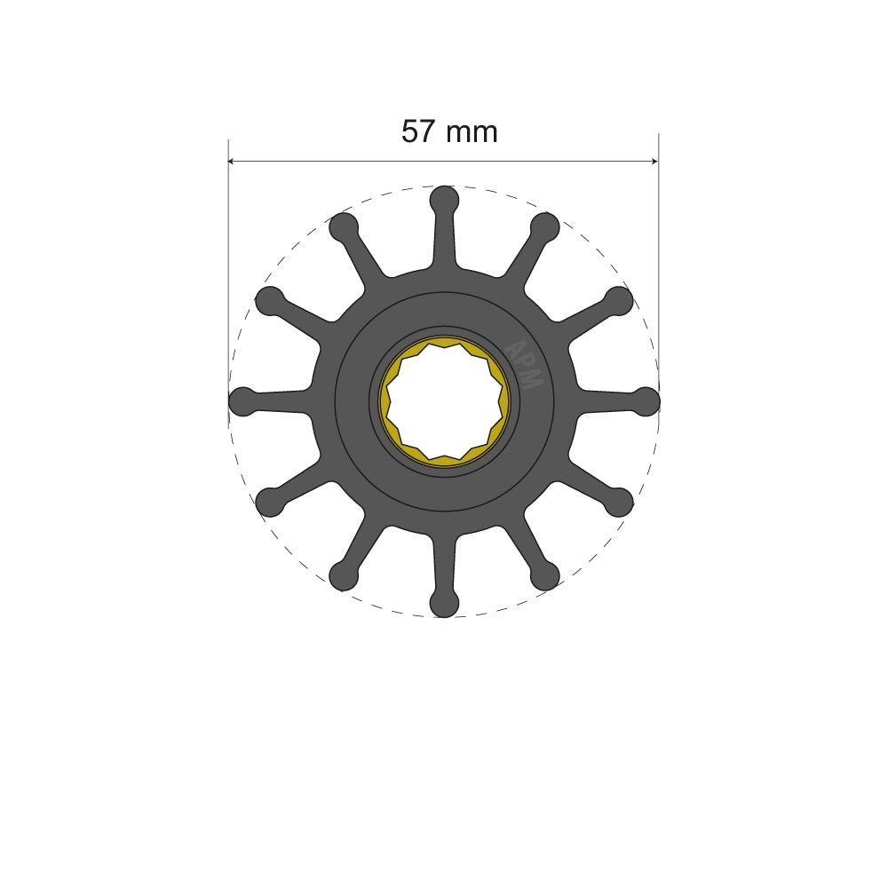 Albin 06-01-014 Water Pump Impeller||06-01-014_1.Jpg||86||a9a0601014||1486325