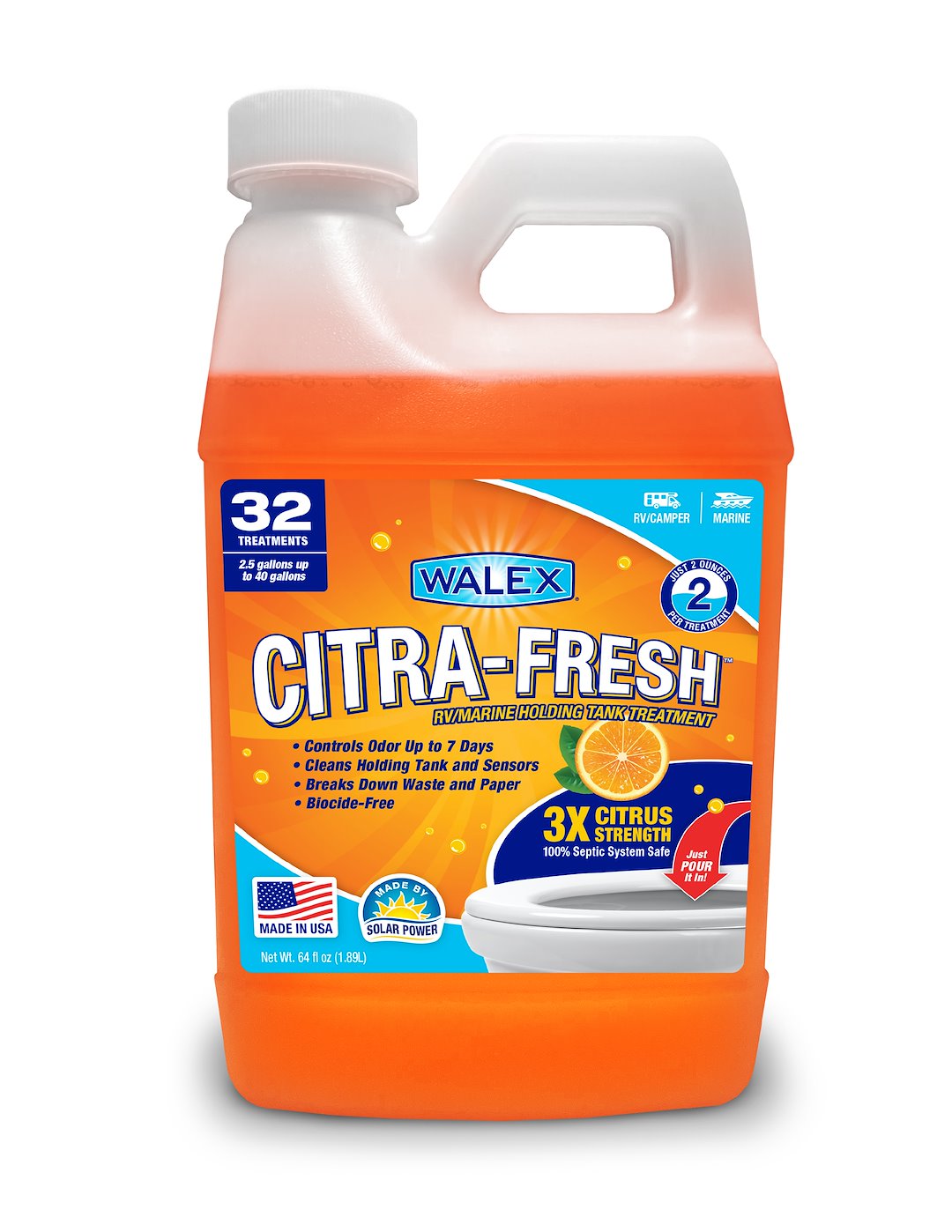 Walex Citrafr64 Waste Holding Tank Treatment||walex-Cf-Citrus-Composite-Front-64oz.Jpg||85||w62citrafr64||1703394