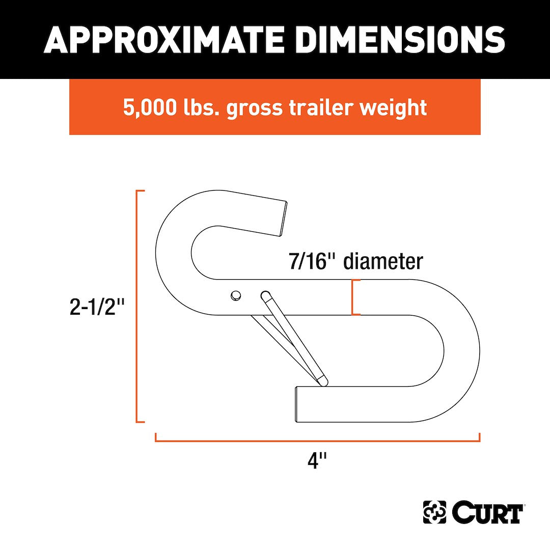 Curt 81820 Trailer Safety Chain Hook||81820_3008x1990_Ca.Jpg||86||c9381820||1679597
