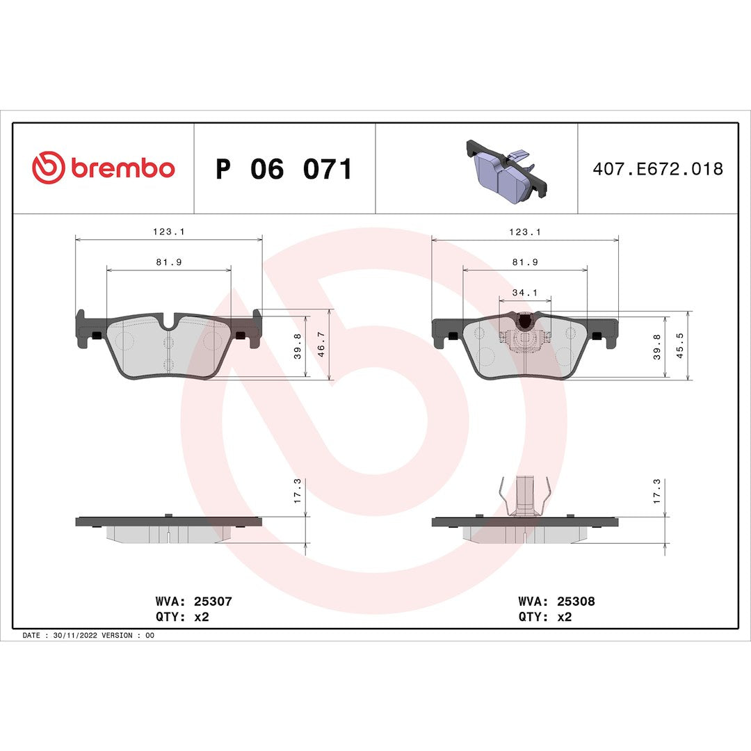 Brembo P06071 Brake Pad||p06071_Drw.Jpg||88||brmp06071||1752411