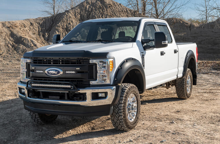 Product of Bushwacker 20942-02 Pocket Style/ Exposed Fasteners Black Fender Flare - Set Of 4