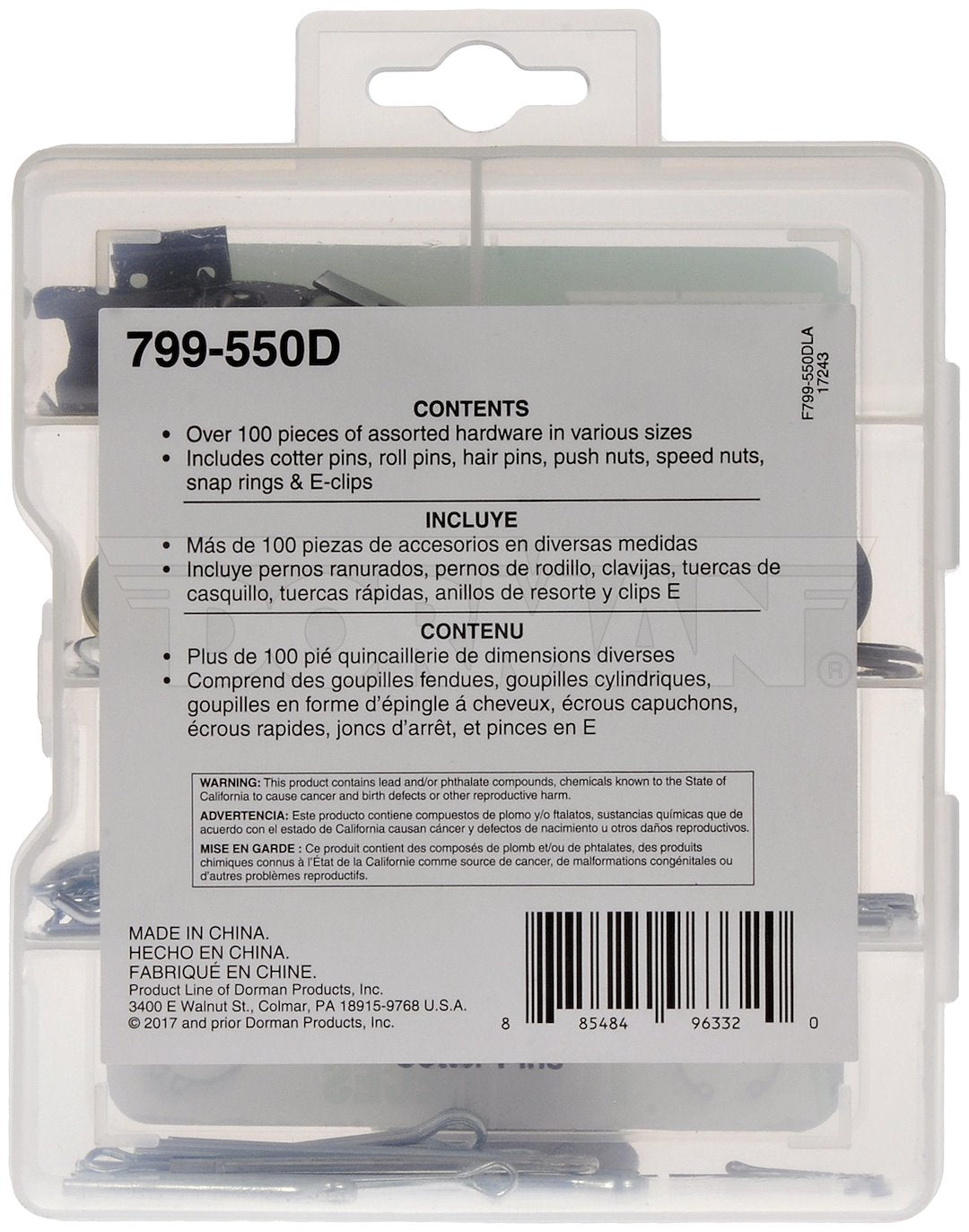 Dorman (Oe Solutions) 799-550d Fastener Assortment||799-550d-002.Jpg||87||d18799550d||871756