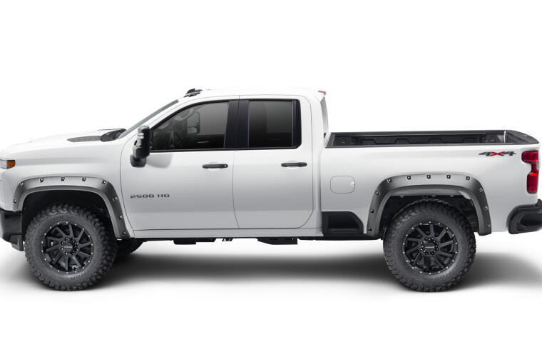 Product of Bushwacker 48146-08 Pocket Style/ Exposed Fasteners Black Fender Flare - Set Of 4