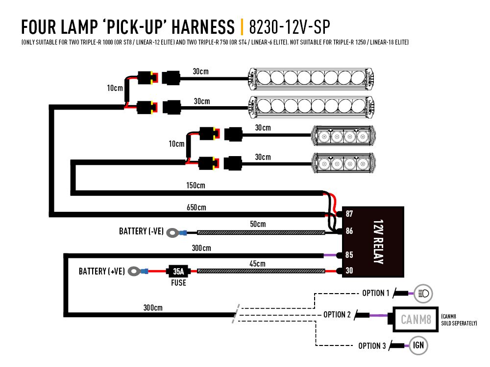 Product of Triple-R Light 8230-12v-Sp Light Bar Wiring Harness