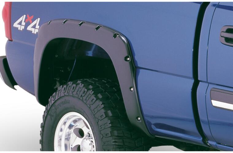 Product of Bushwacker 40917-02 Pocket Style/ Exposed Fasteners Black Fender Flare - Set Of 4