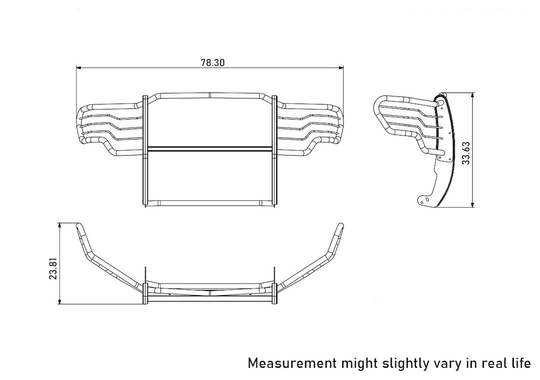 Product of Black Horse Offroad 17FP30MA-PLFR Grille Guard