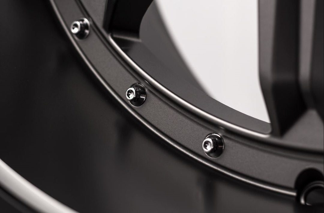 Product of Grid Wheels 17x9 Anthracite Gray With Black Lip Wheel - 6x5.31 Bolt Pattern