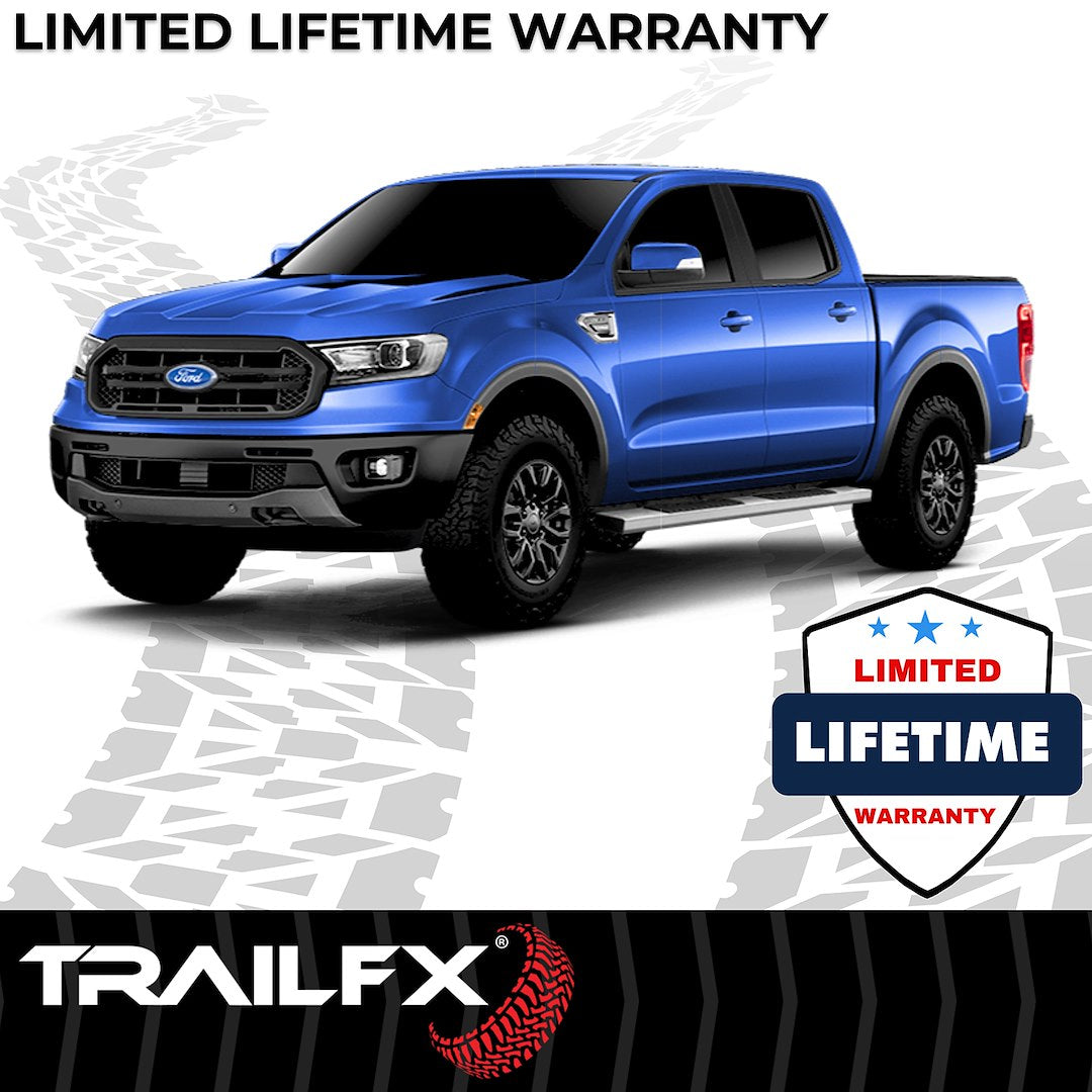 Product of TrailFX A4020S TFX 4" Trapezoid Side Steps Nerf Bar With Surface Steps
