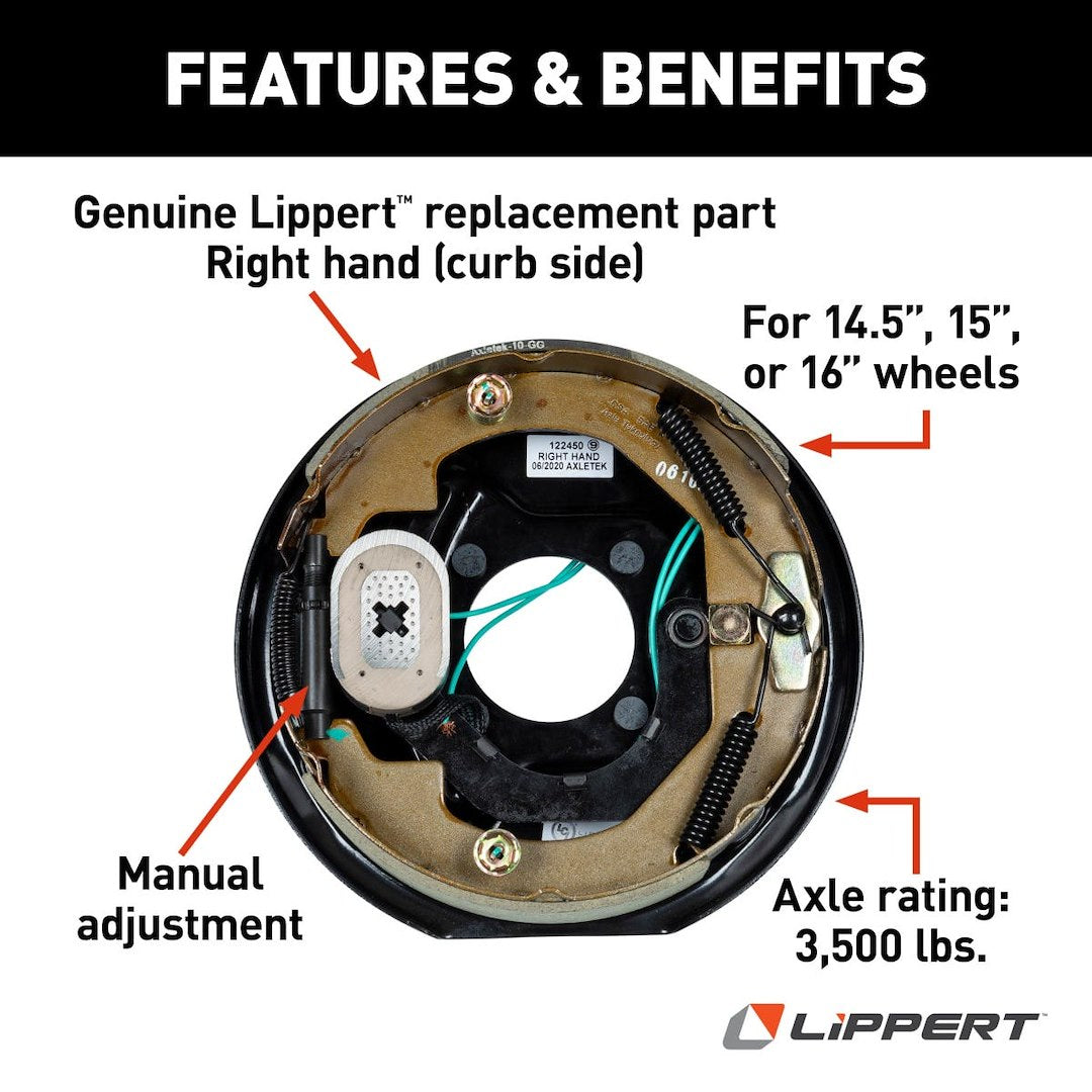 Product of Lippert Components 122450 Trailer Brake Assembly