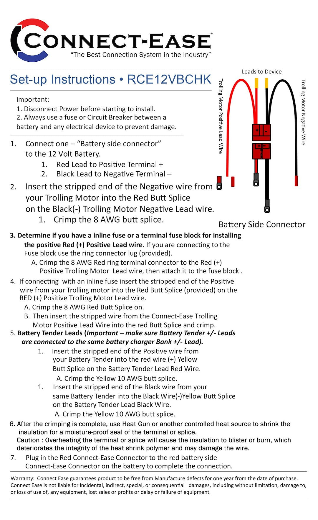 Product of Connect-Ease Rce12vbchk Battery Connection Harness