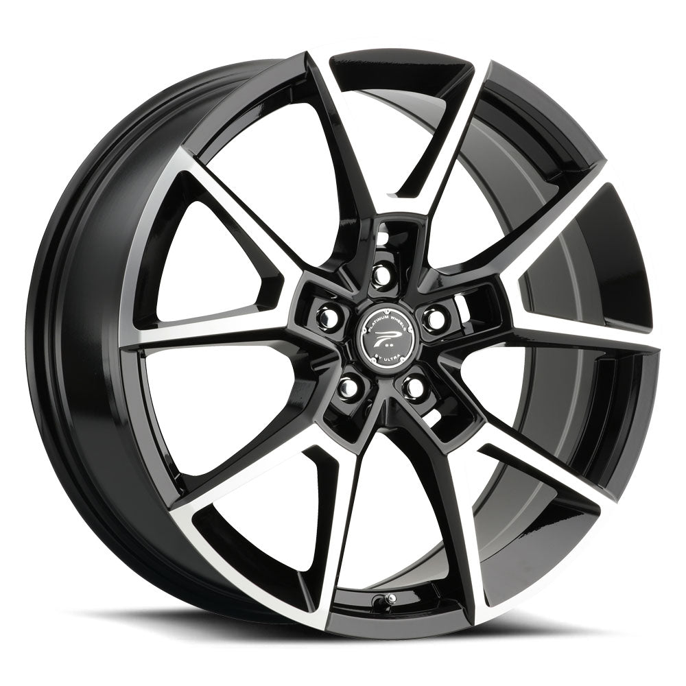 Product of Ultra Wheel 20x8.5 Black With Natural Face Wheel - 5x4.40 Bolt Pattern