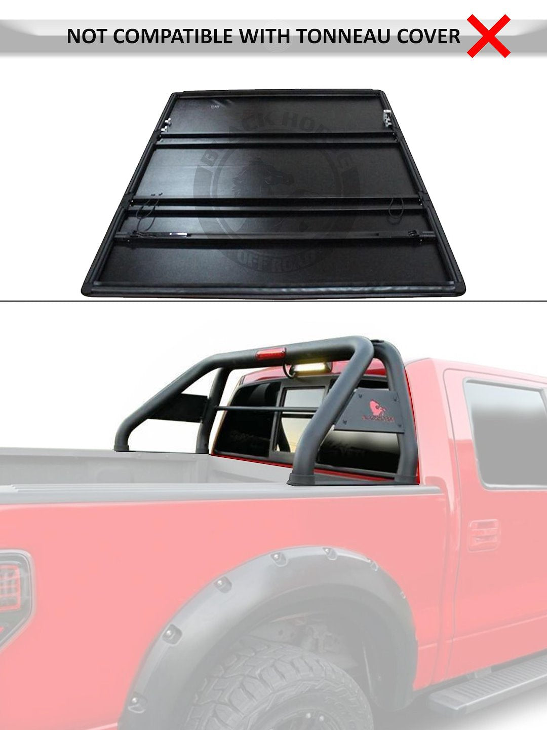 Product of Black Horse Offroad RB001BK-PLB  Truck Bed Bar