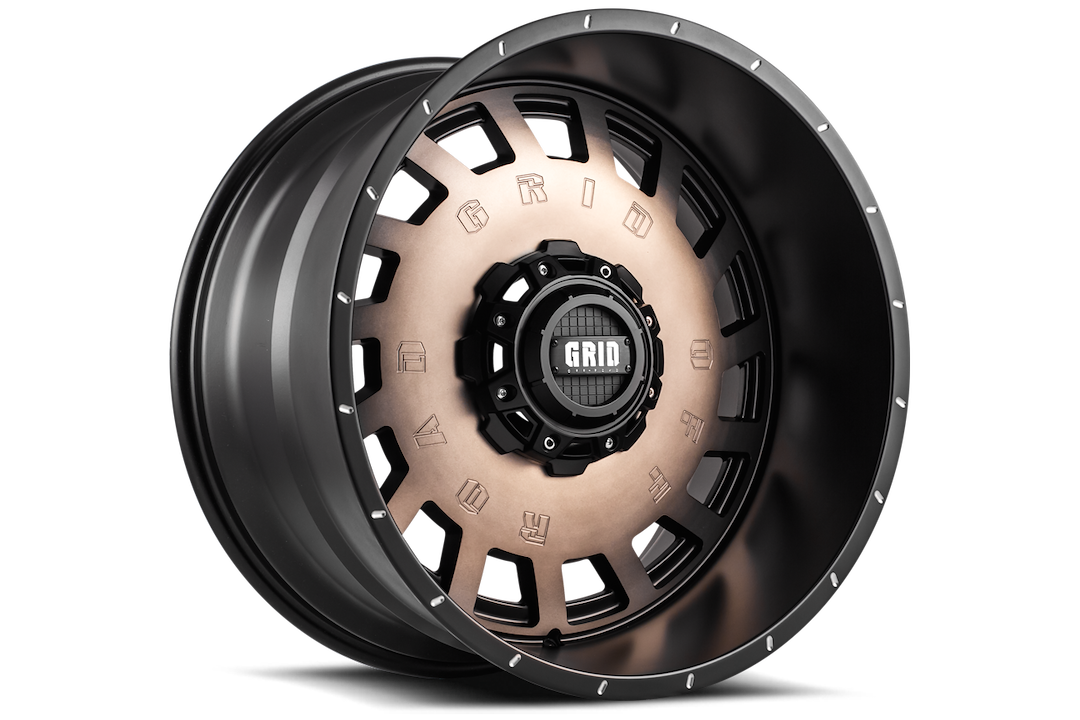 Product of Grid Wheels 18x9 Black With Metallic Dust Face Wheel - 6x5.50 Bolt Pattern