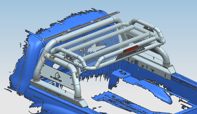 Product of Black Horse Offroad ATRB7BK Tubular Powder Coated Steel Truck Bed Bar