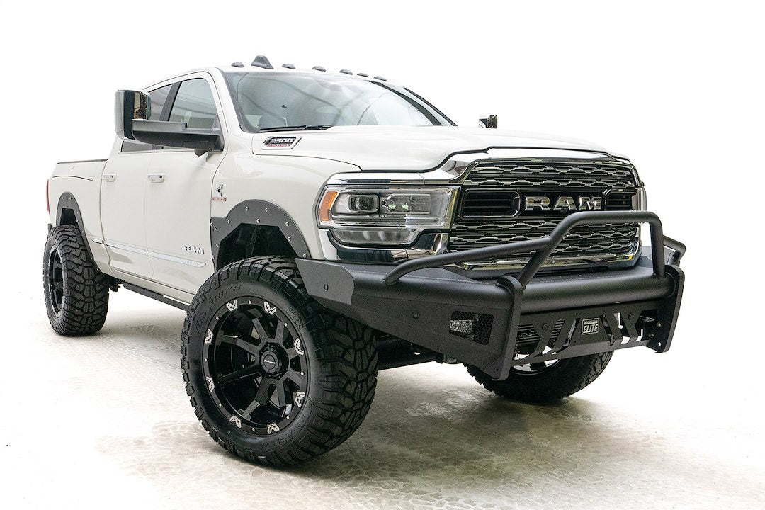 Product of Fab Fours DR19-Q4462-1 Black Steel Elite Steel Matte Powder Coated Bumper