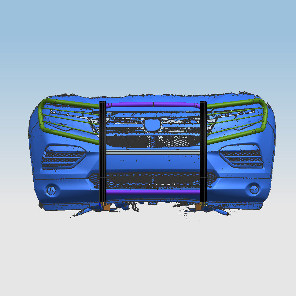 Product of Black Horse Offroad 17H151402MA Grille Guard Modular Black Semi-Gloss Powder Coated