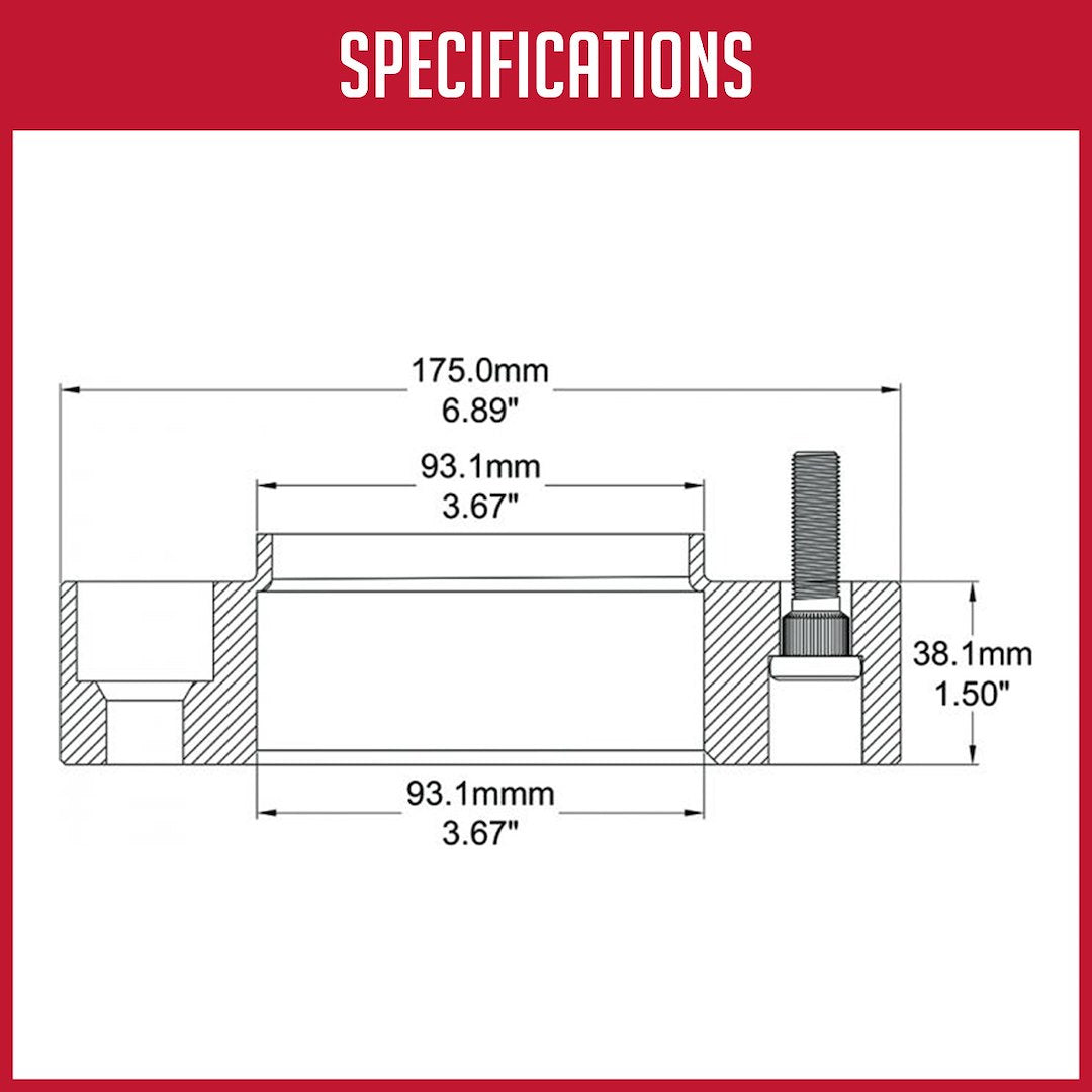 Coyote Wheel Accessories 6550-6550h-C931 Wheel Adapter||6550-6550h-C931_Specs.Jpg||90||rev06550hc931||1040241
