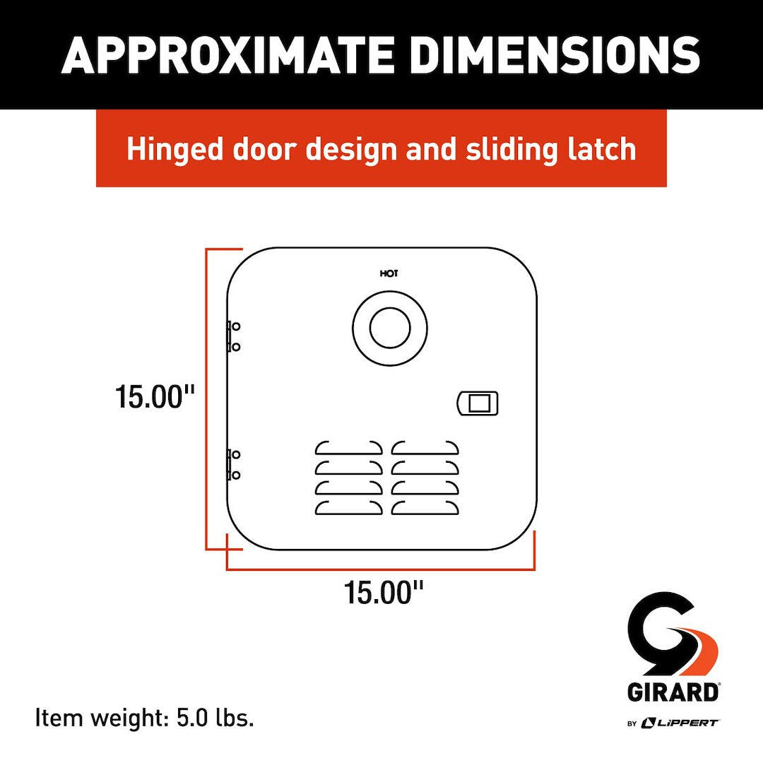 Product of Lippert Components 2gwhdb Water Heater Access Door