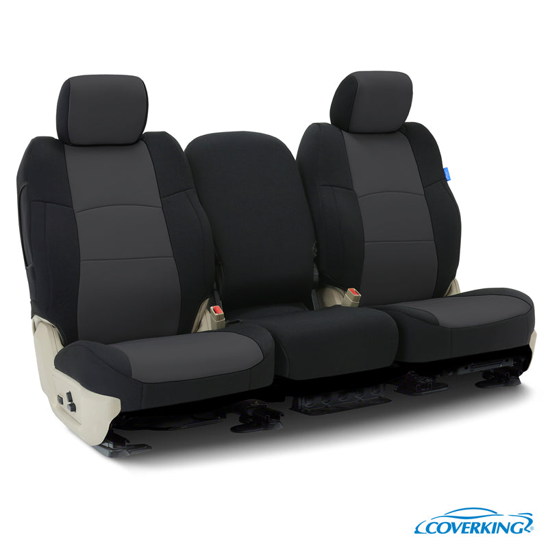 Product of Coverking CSCF12JP9435 Custom Charcoal Center/ Black Sides Neoprene Seat Cover