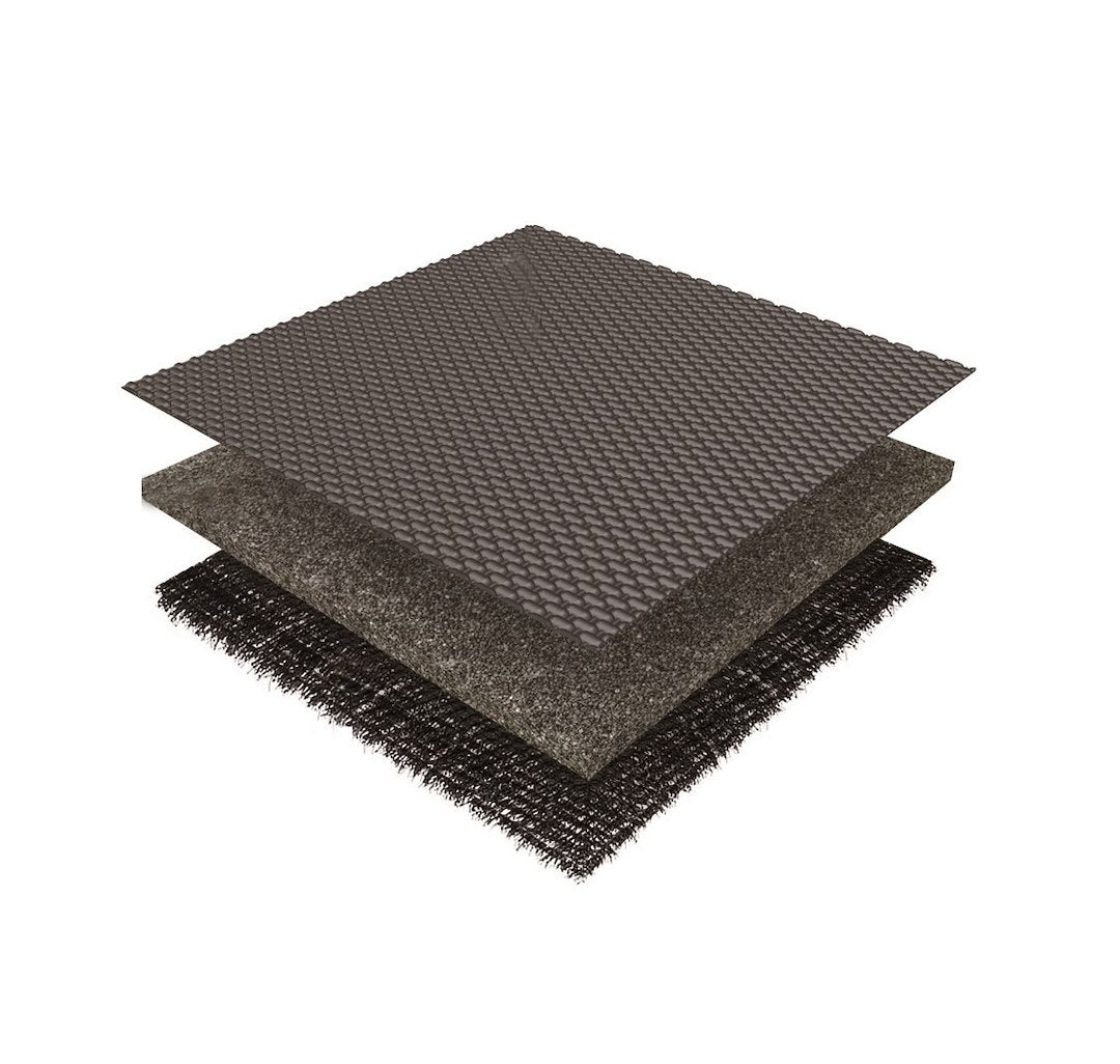 Product of 3D Mats M1FR1001309 Black Thermoplastic Rubber Of Carbon Fiber Texture Back Of 2nd Row Seat Cargo Area Liner