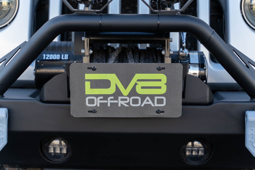 Dv8 Offroad Lpbm-02 License Plate Bracket||fairlead-Mounted-Flip-Up-License-Plate-Bracket_Installed-08.Jpg||95||dv8lpbm02||1628010