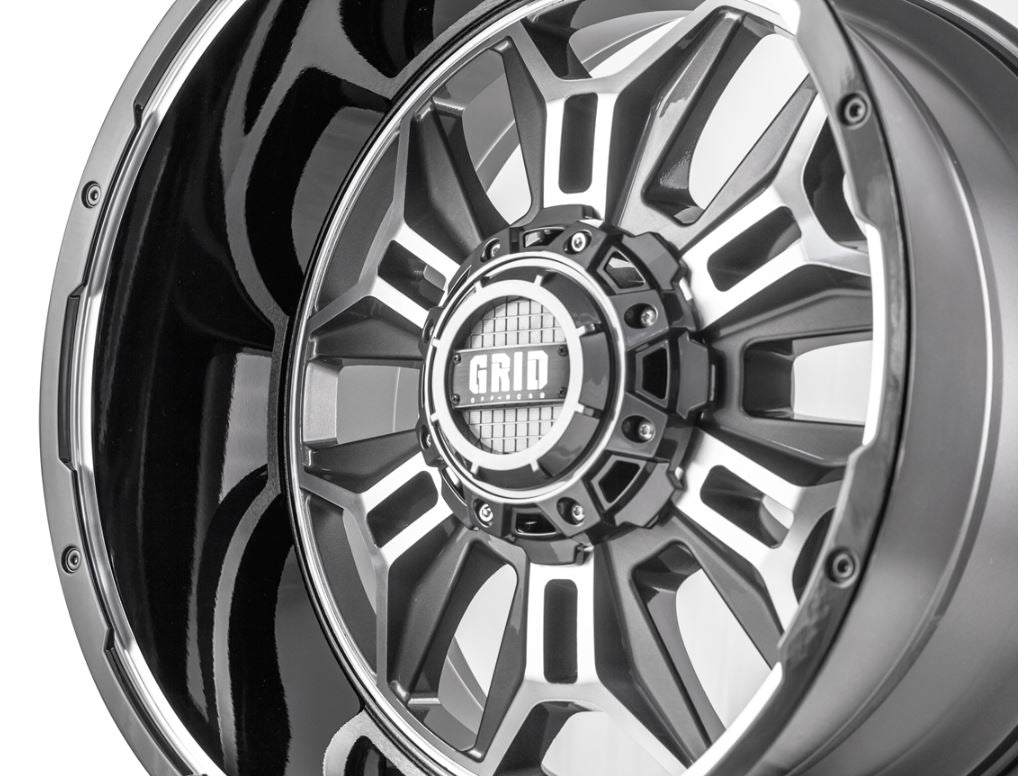 Product of Grid Wheels 22x12 Anthracite With Black Lip Wheel - Not Applicable Bolt Pattern