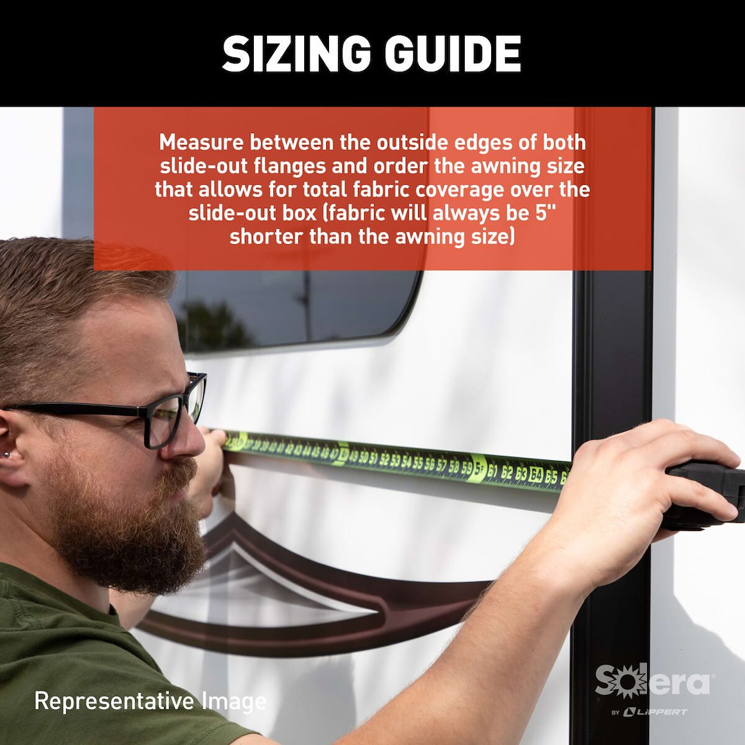 Product of Lippert Components V000163285 RV Slide-Out Automatic Awning , White Fade