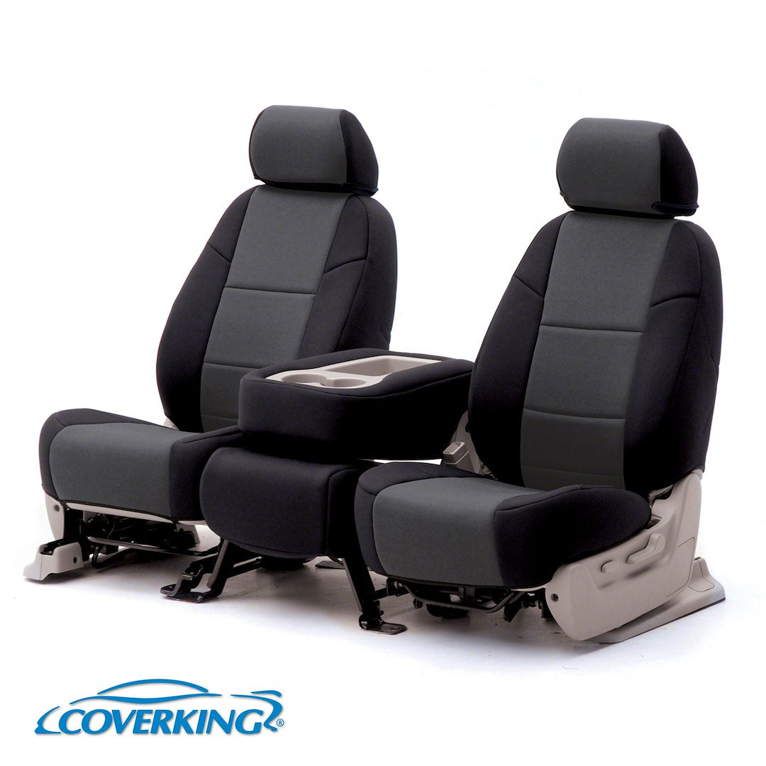 Product of Coverking CSCF12CH9492 Custom Charcoal Center/ Black Sides Neoprene Seat Cover