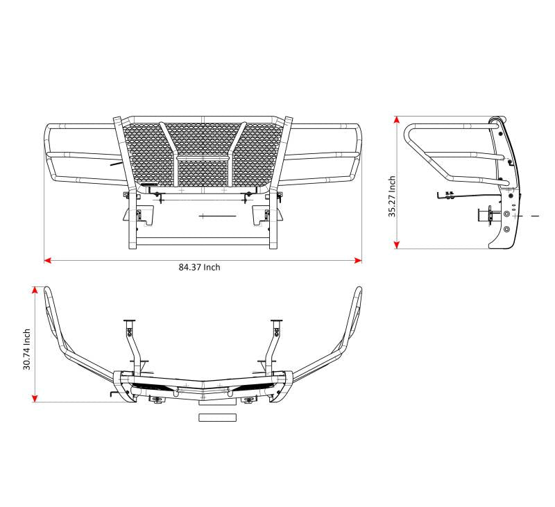 Black Horse Offroad Ru-Niti17-B Grille Guard||ru-Niti17-B_5.Jpeg||89||blkruniti17b||2239322