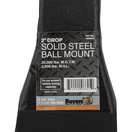 Product of Buyers Products 1803051 Receiver Trailer Hitch Ball Mount