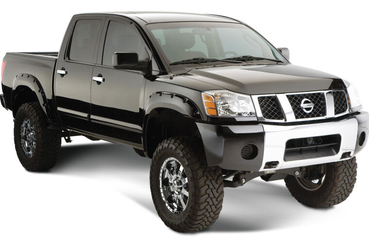 Product of Bushwacker 70907-02 Pocket Style/ Exposed Fasteners Black Fender Flare - Set Of 4