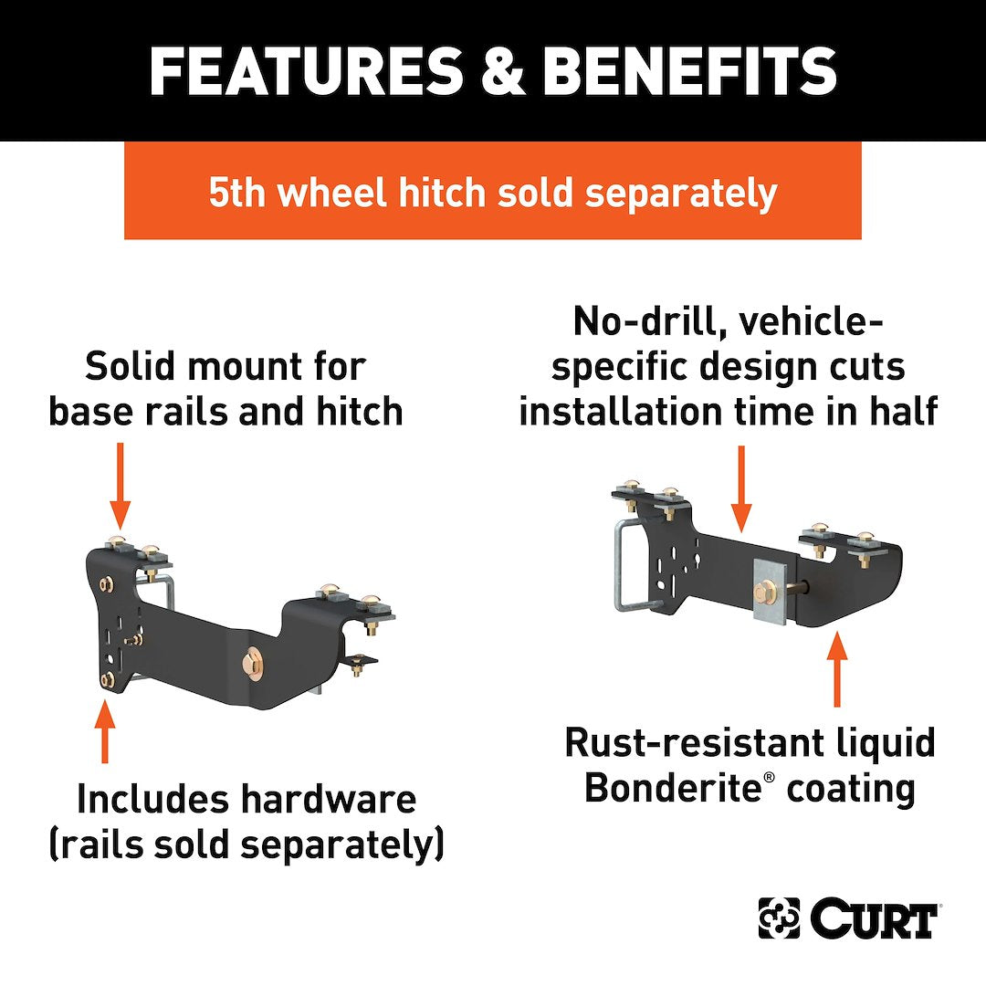 Curt 16400 Fifth Wheel Trailer Hitch Mount Kit||16400_3008x1990_Fa.Jpg||86||c9316400||867152