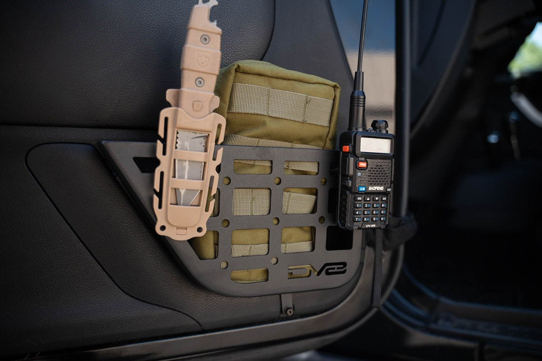 Dv8 Offroad Mpjk-07 Molle Cargo Panel||2011-2018-Jeep-Wrangler-Jk-Slim-Front-Door-Molle-Pockets-Installed-2.Jpg||91||dv8mpjk07||1628268