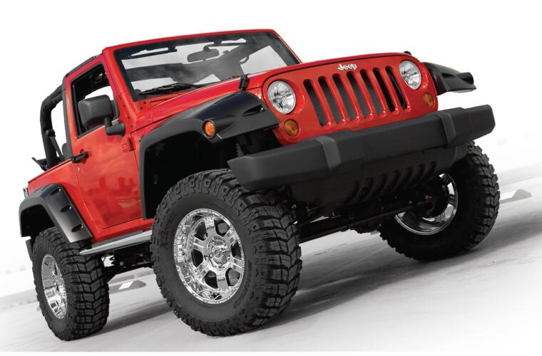 Product of Bushwacker 10045-02 Pocket Style/ Exposed Fasteners Black Fender Flare - Set Of 2