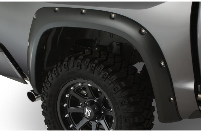 Product of Bushwacker 30040-02 Pocket Style/ Exposed Fasteners Black Fender Flare - Set Of 2