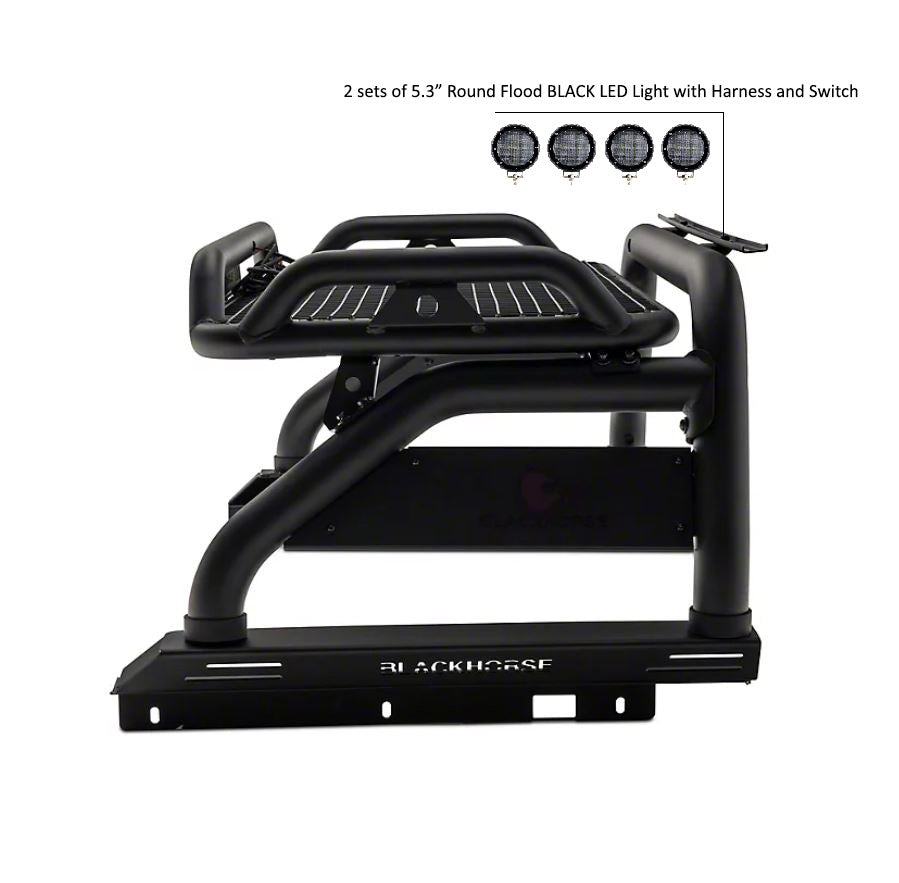 Product of Black Horse Offroad ATRB5BK-PLFB  Truck Bed Bar